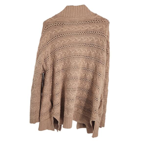 Sonoma Open Front Knit Tan Cardigan Sweater Womens Size Large L - Picture 2 of 4